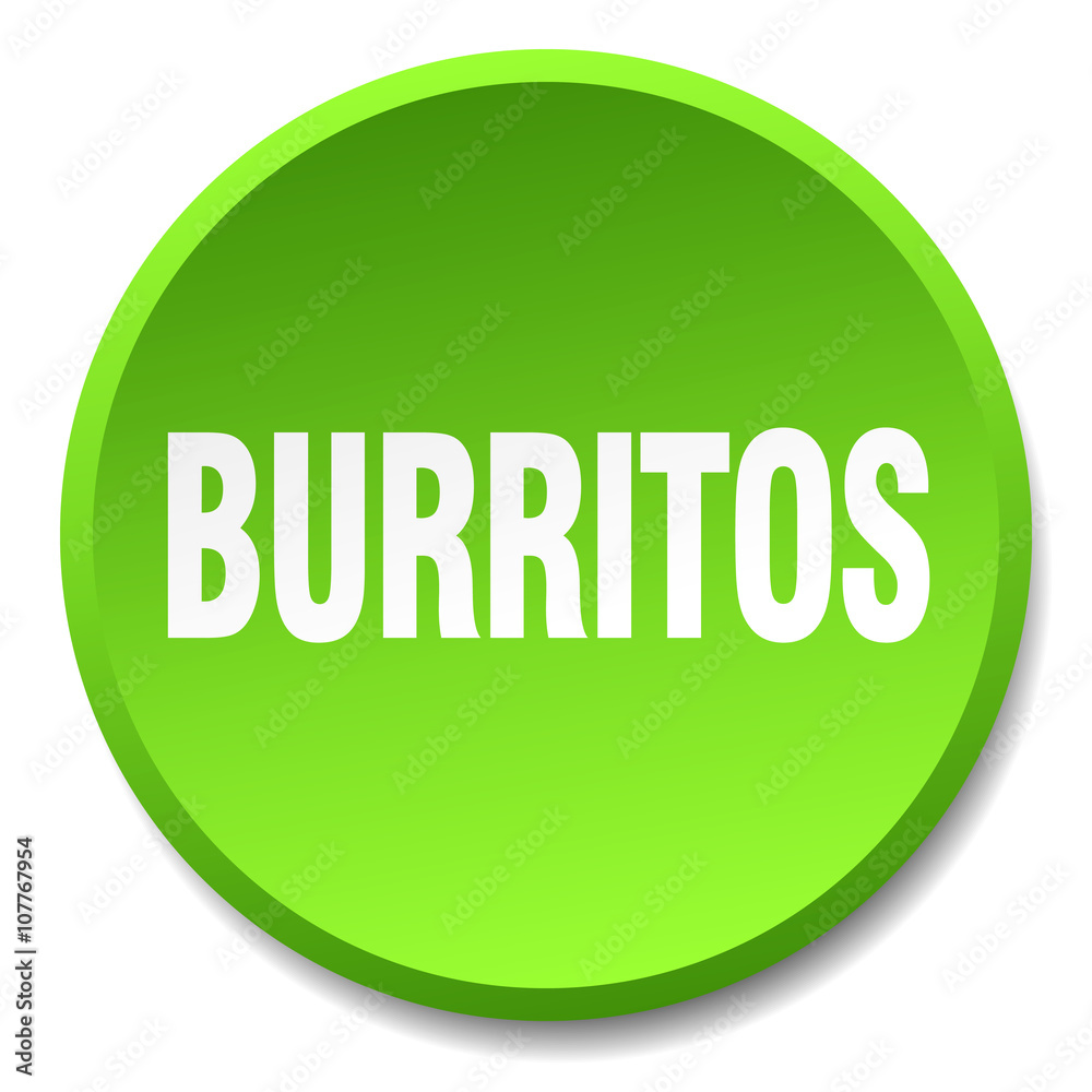burritos green round flat isolated push button burritos green round flat isolated push button