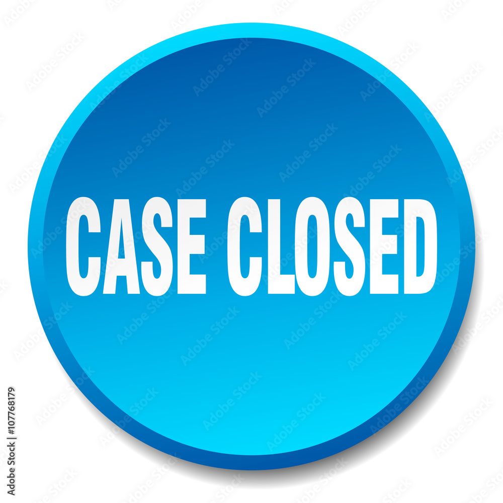 case closed blue round flat isolated push button case closed blue round flat isolated push button