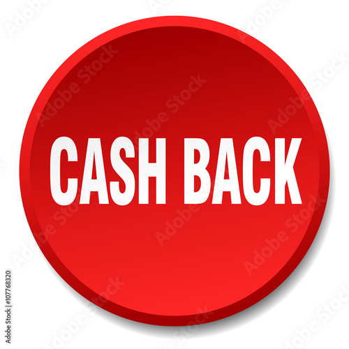 cash back red round flat isolated push button Free Download cash back red round flat isolated push button - GFXLoad