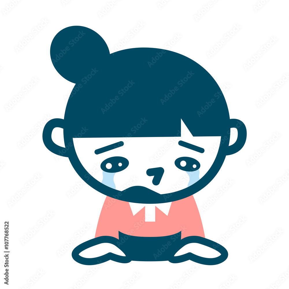 涙を流すOL女子 涙を流すOL女子