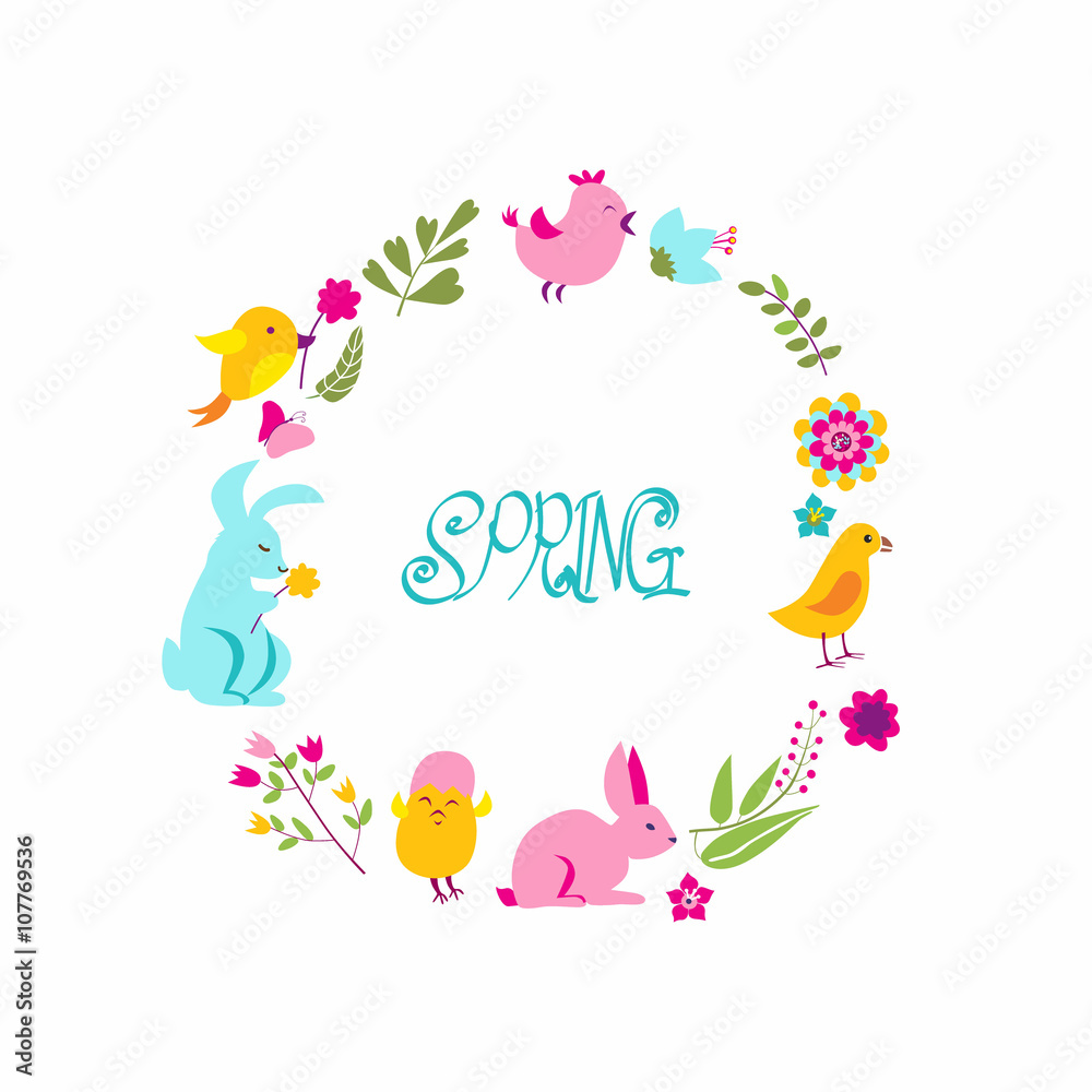 drawing seamless spring ornament. drawing seamless spring ornament.
