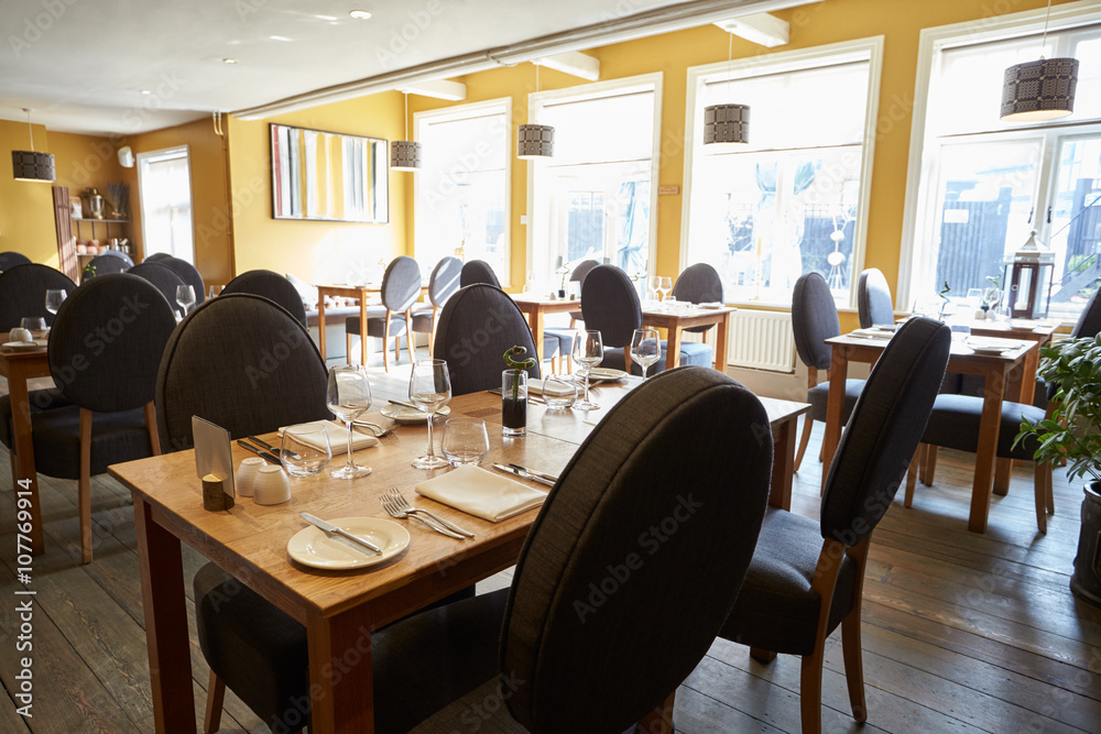 Empty Interior Of Contemporary Restaurant