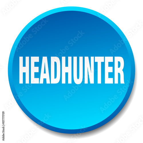 headhunter blue round flat isolated push button