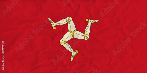 Obraz na plátně Isle of Mann  paper flag
