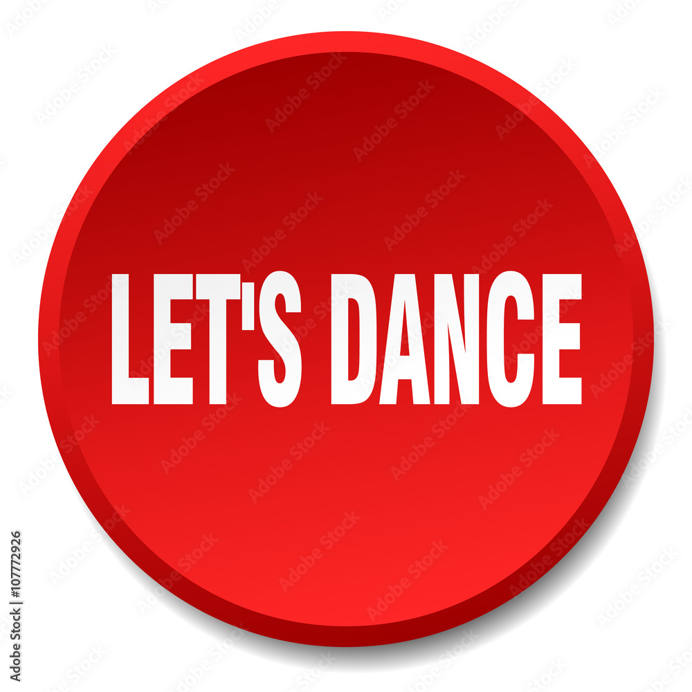 let's dance red round flat isolated push button let's dance red round flat isolated push button