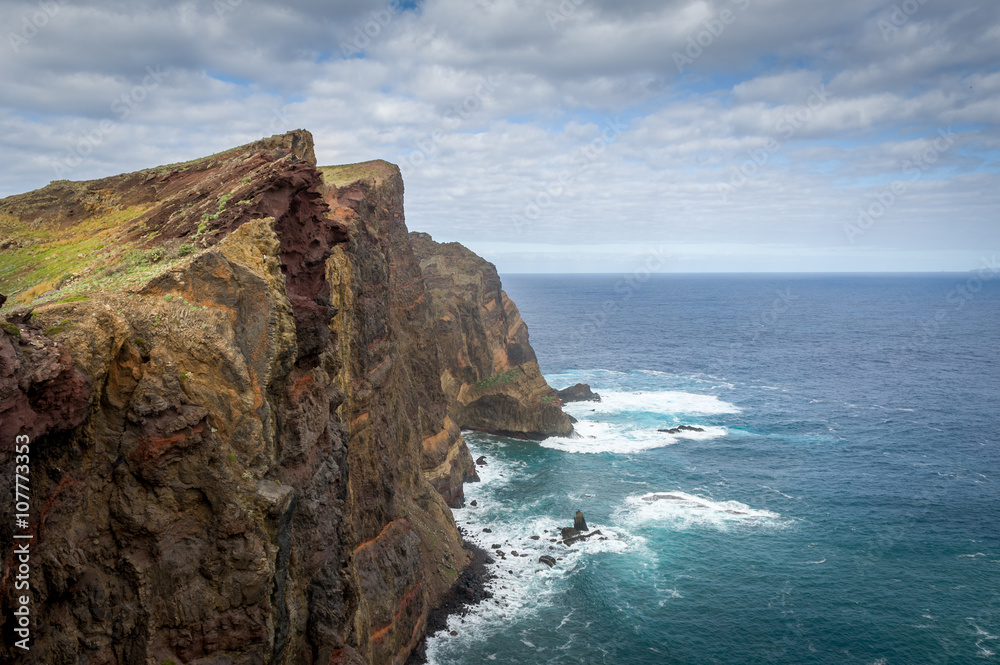 Rocky east coast of Madeira island