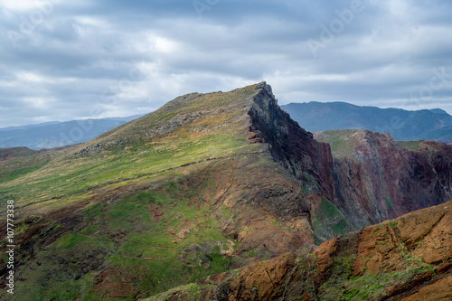 Mountain landscape of Madeira east coast