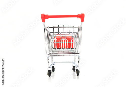 Super market cart isolated on white © studio2013