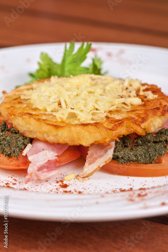 Roast pork  with vegetables