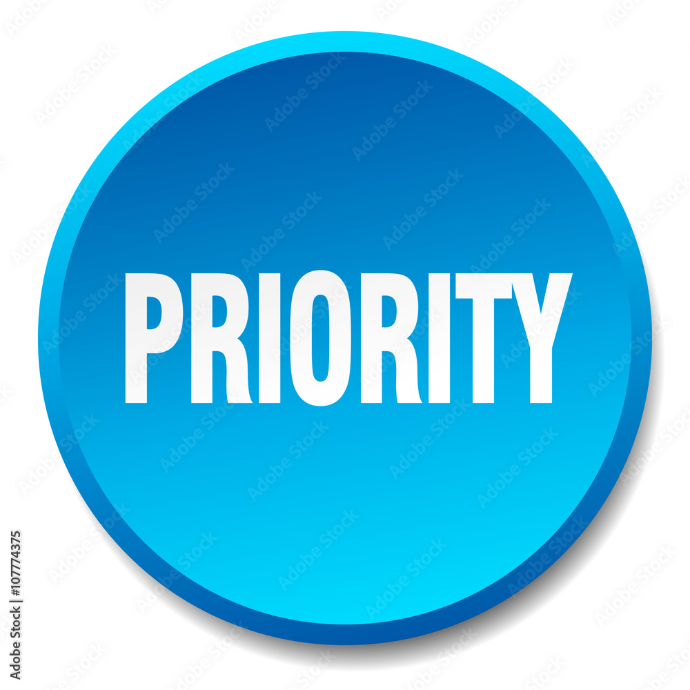 priority blue round flat isolated push button priority blue round flat isolated push button