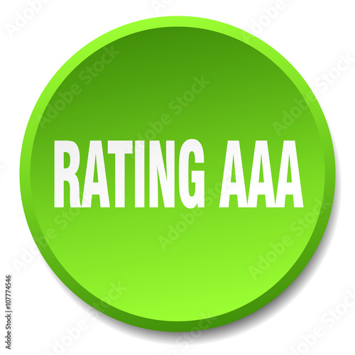 rating aaa green round flat isolated push button