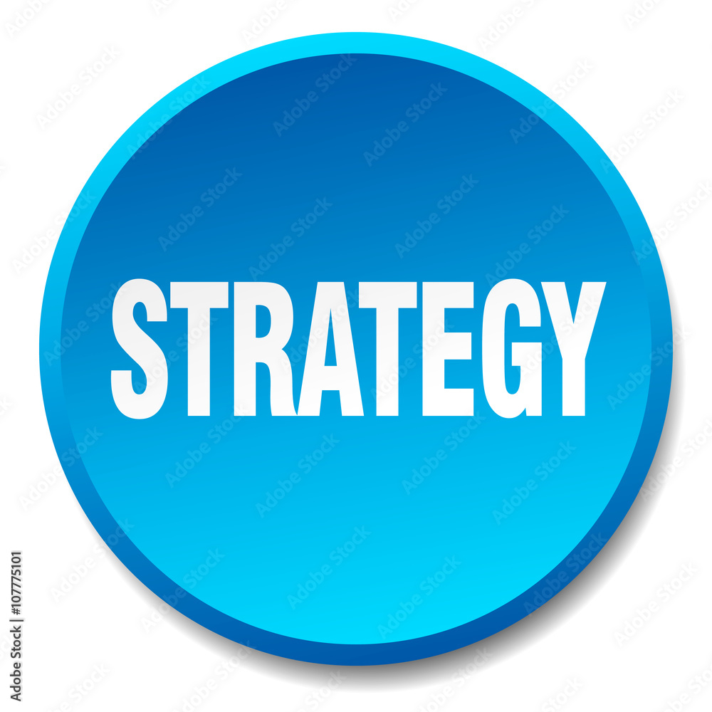 strategy blue round flat isolated push button strategy blue round flat isolated push button