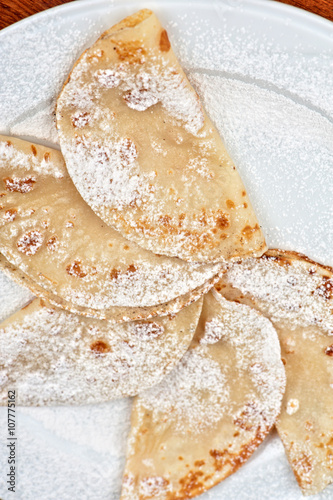 tasty pancakes closeup