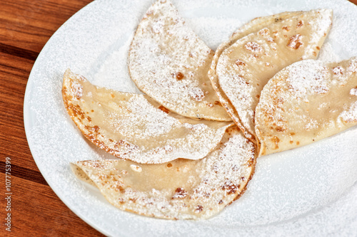 tasty pancakes closeup