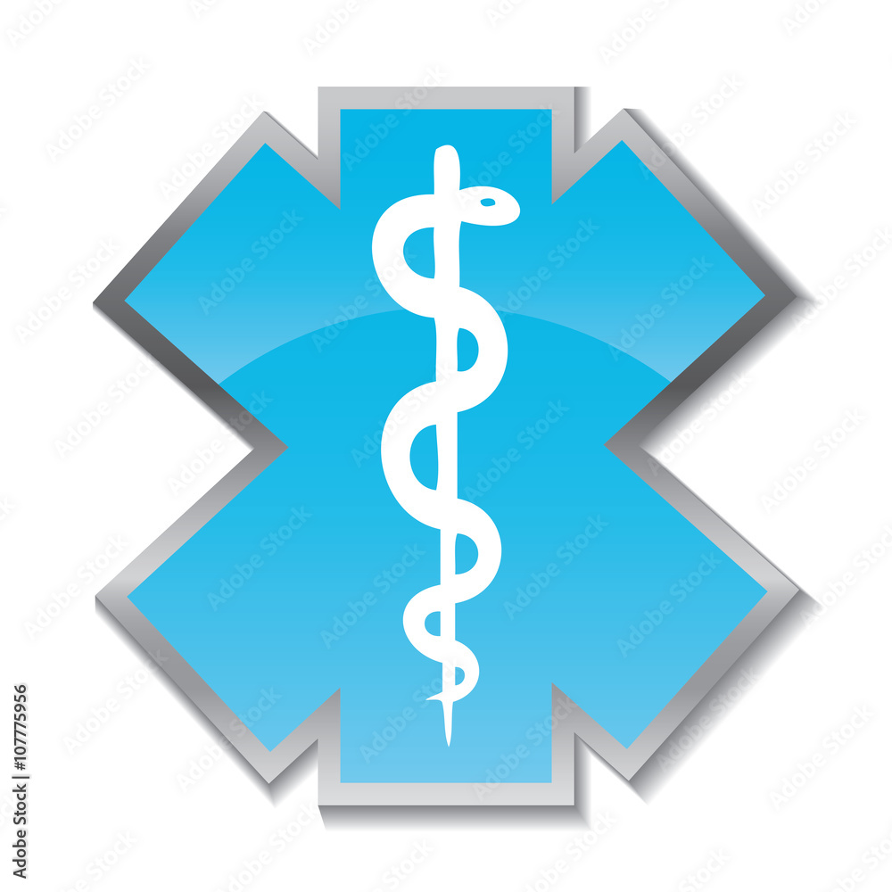 Obraz premium Abstract medical background with caduceus medical symbol.