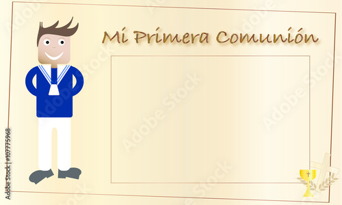 My first communion card
