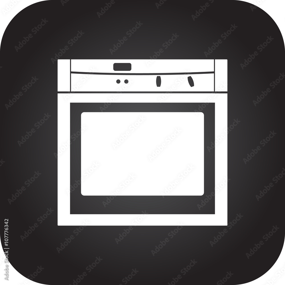 Oven electronic sign simple icon on background Oven electronic sign simple icon on background