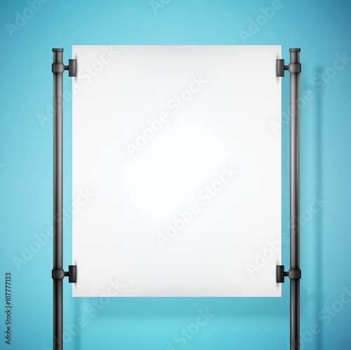 white paper board with empty space