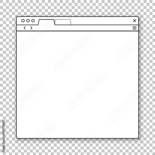 Opened browser window template. Past your content into it