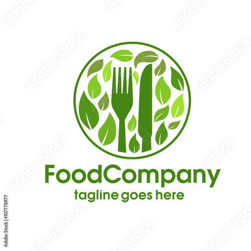 healthy food logo vector