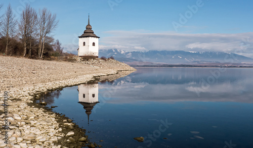 Mirror reflection on lake