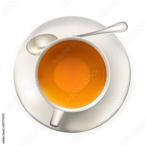 Cup of tea isolated on white