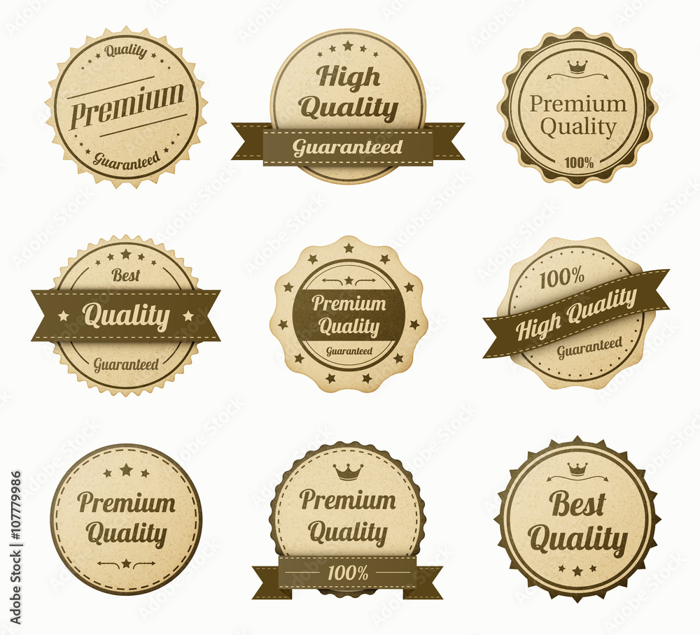 retro vintage labels set
