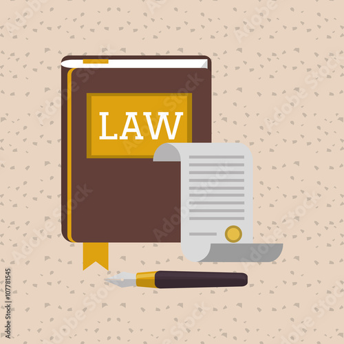 Law and Justice book design, vector illustration