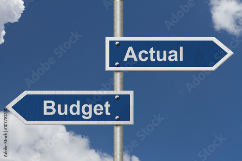 Actual versus what was budgeted