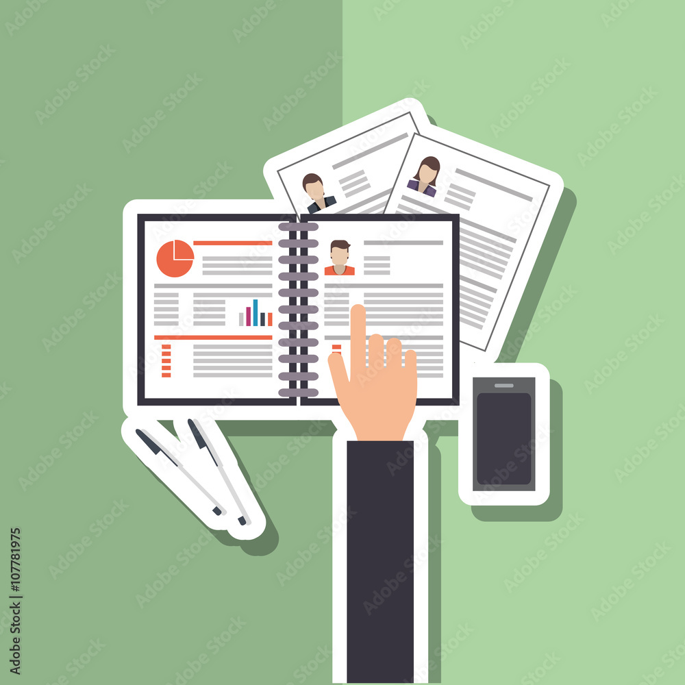 Human resources search design, vector illustration