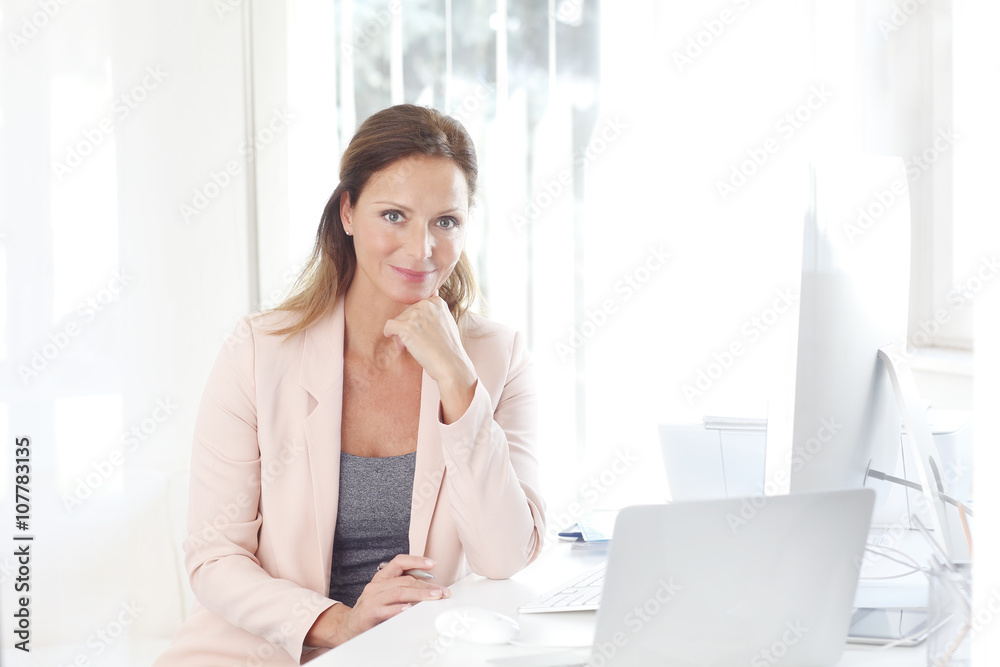 Working at office