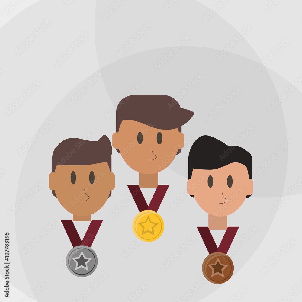 Winner and businessman design, vector illustration Winner and businessman design, vector illustration