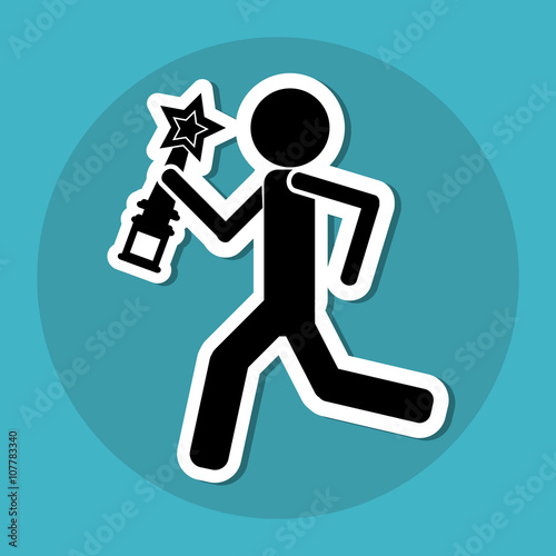 Winner and trophy design, vector illustration