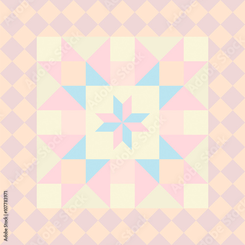 Abstract pattern in patchwork style. Seamless vector.