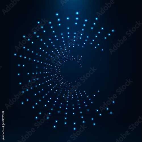 Neon circles consist of lights .