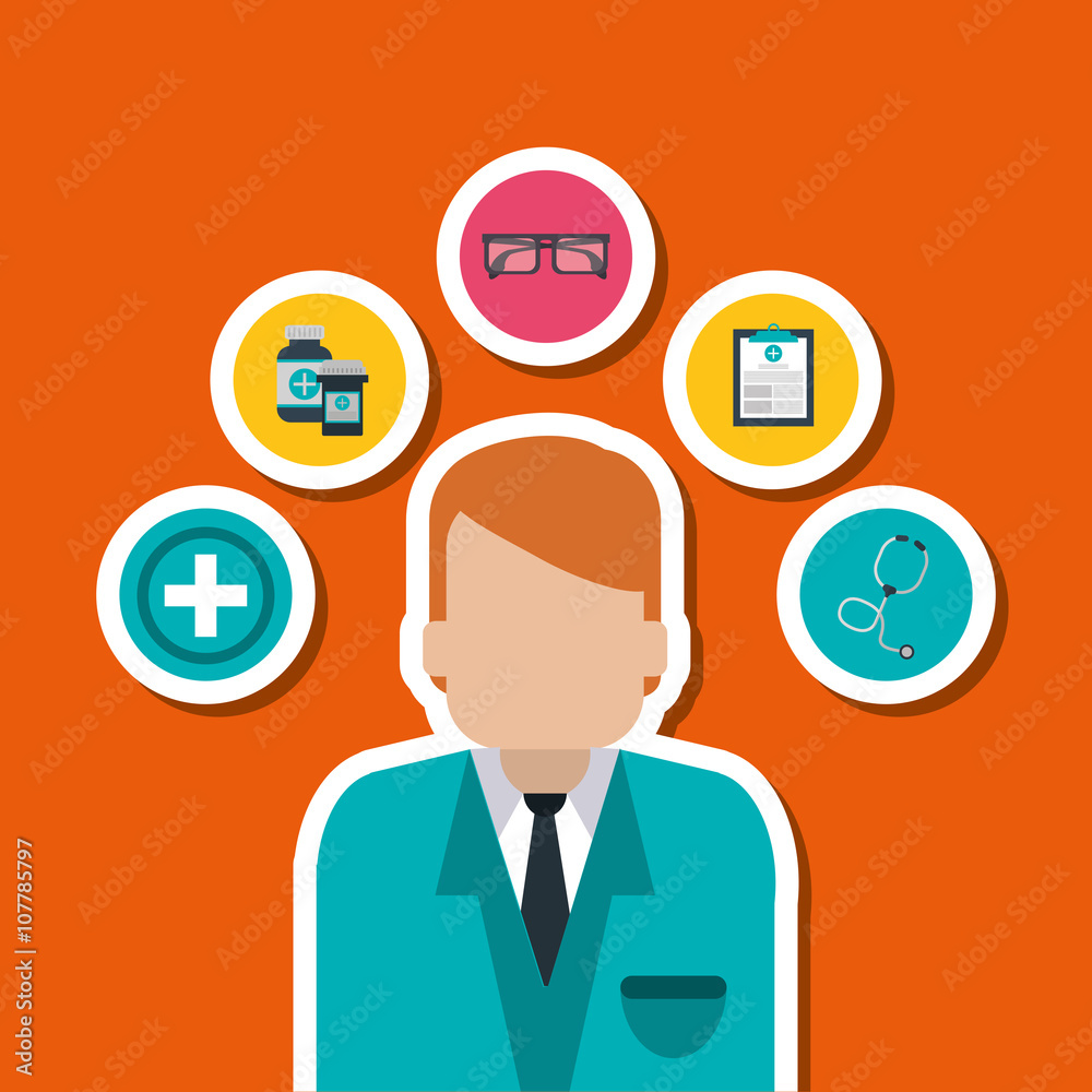 Medical care icon design, vector illustration