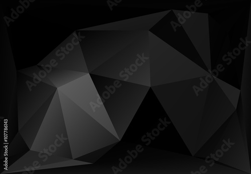 Black and White Abstract polygonal vector background