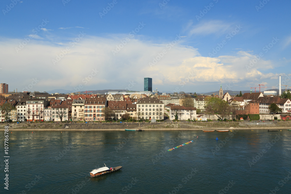 Naklejka premium River Crossing in Basel