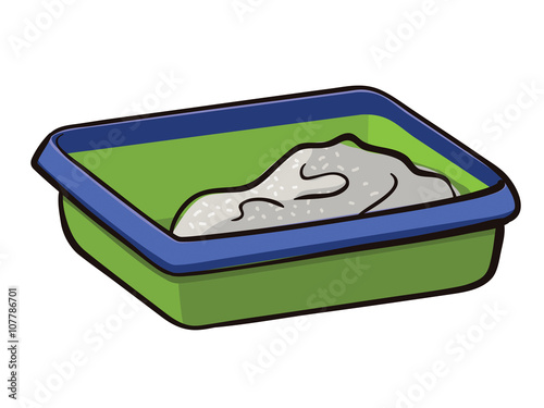 Cat litter box. Vector illustration