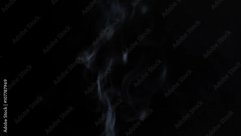 Steam or Smoke element on pure black background Steam or Smoke element on pure black background