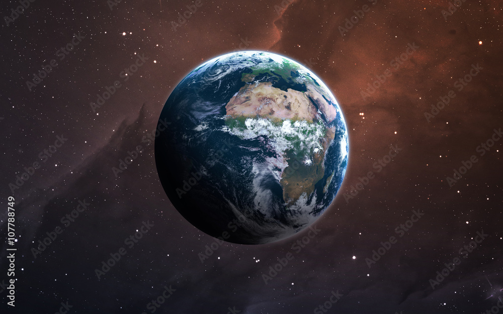 Fototapeta premium Earth - High resolution 3D images presents planets of the solar system. This image elements furnished by NASA.