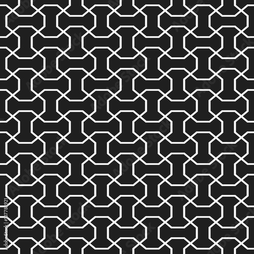 Geometric fine abstract background. Seamless modern black and white pattern