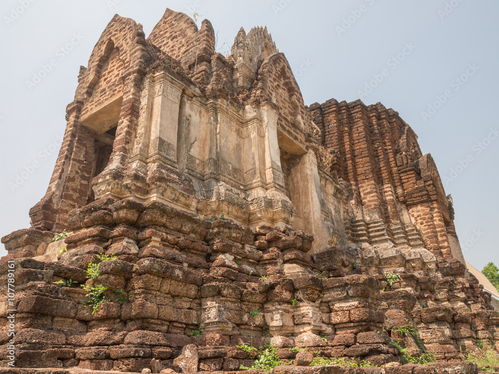 Archaeological site at Phitsanulok in Thailand