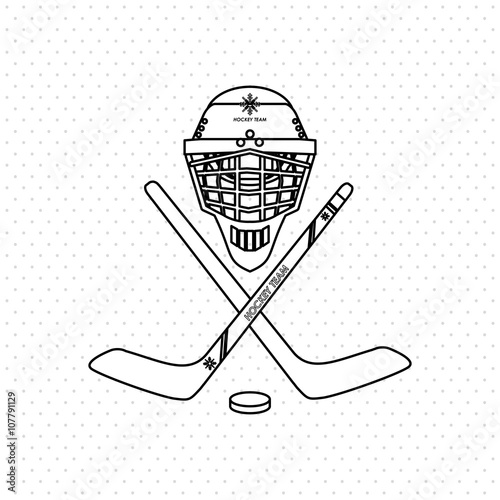 hockey sport design, vector illustration