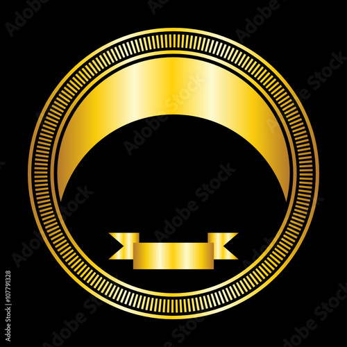 blank gold badge