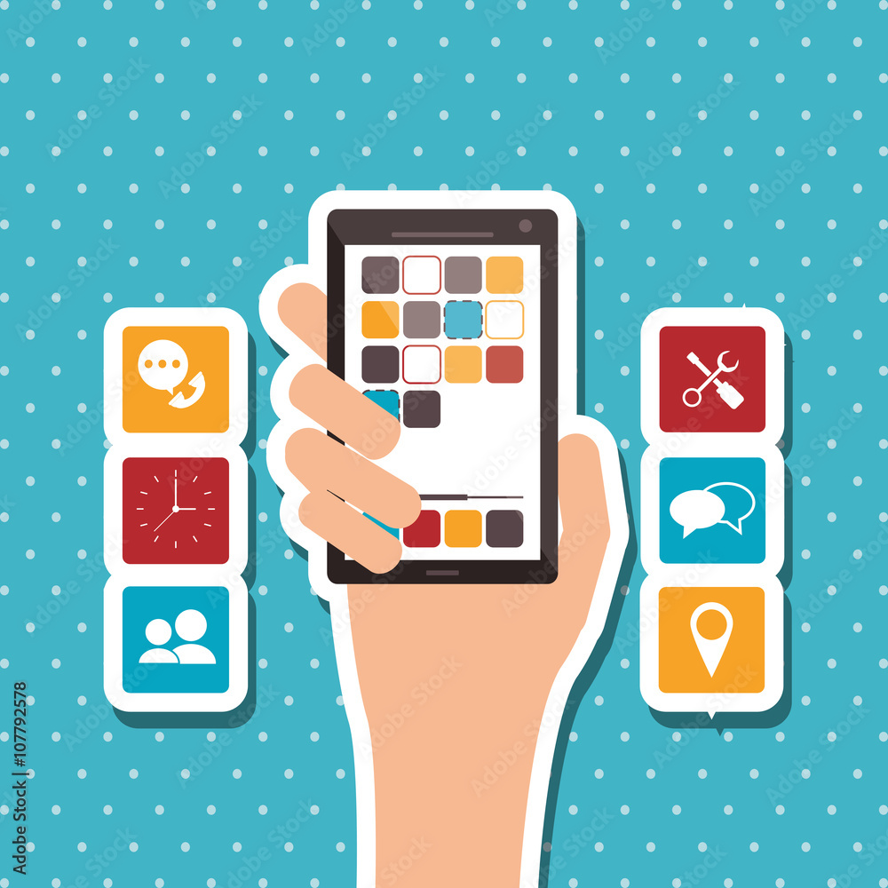 smartphone gadget design, vector illustration smartphone gadget design, vector illustration