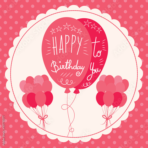 Happy birthday pink greetin...