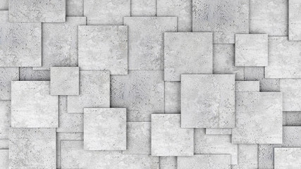 Concrete 3d cube wall as background or wallpaper. 3D rendering