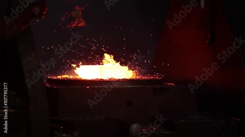 Hot Metal hammer working