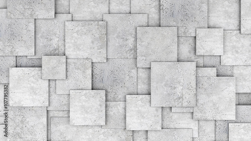 Concrete 3d cube wall as background or wallpaper. 3D rendering